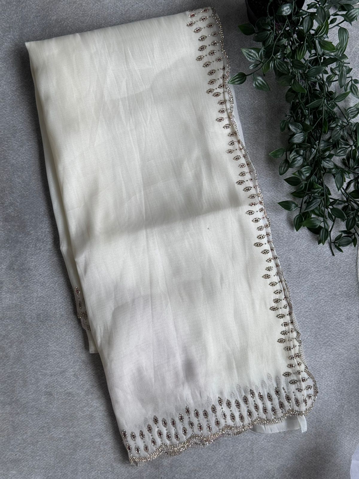 Cream Tissue Party Wear Saree 109