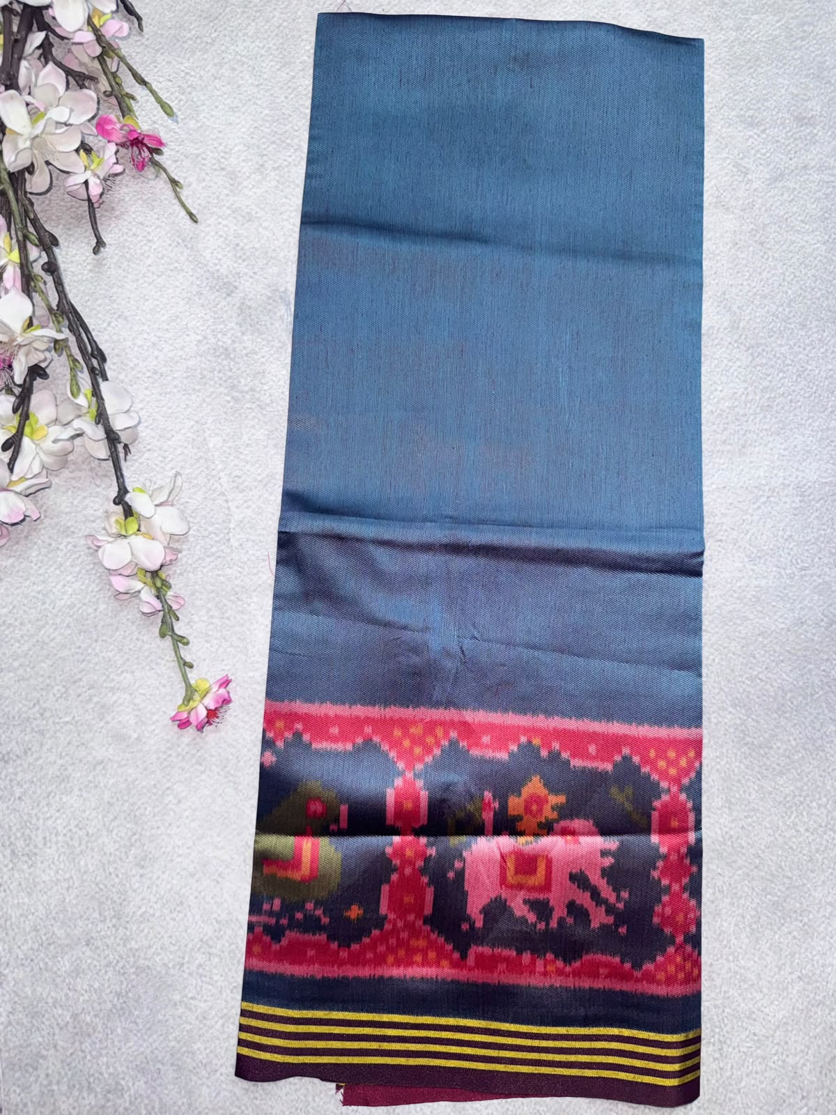Blue Semi Patola Saree 109