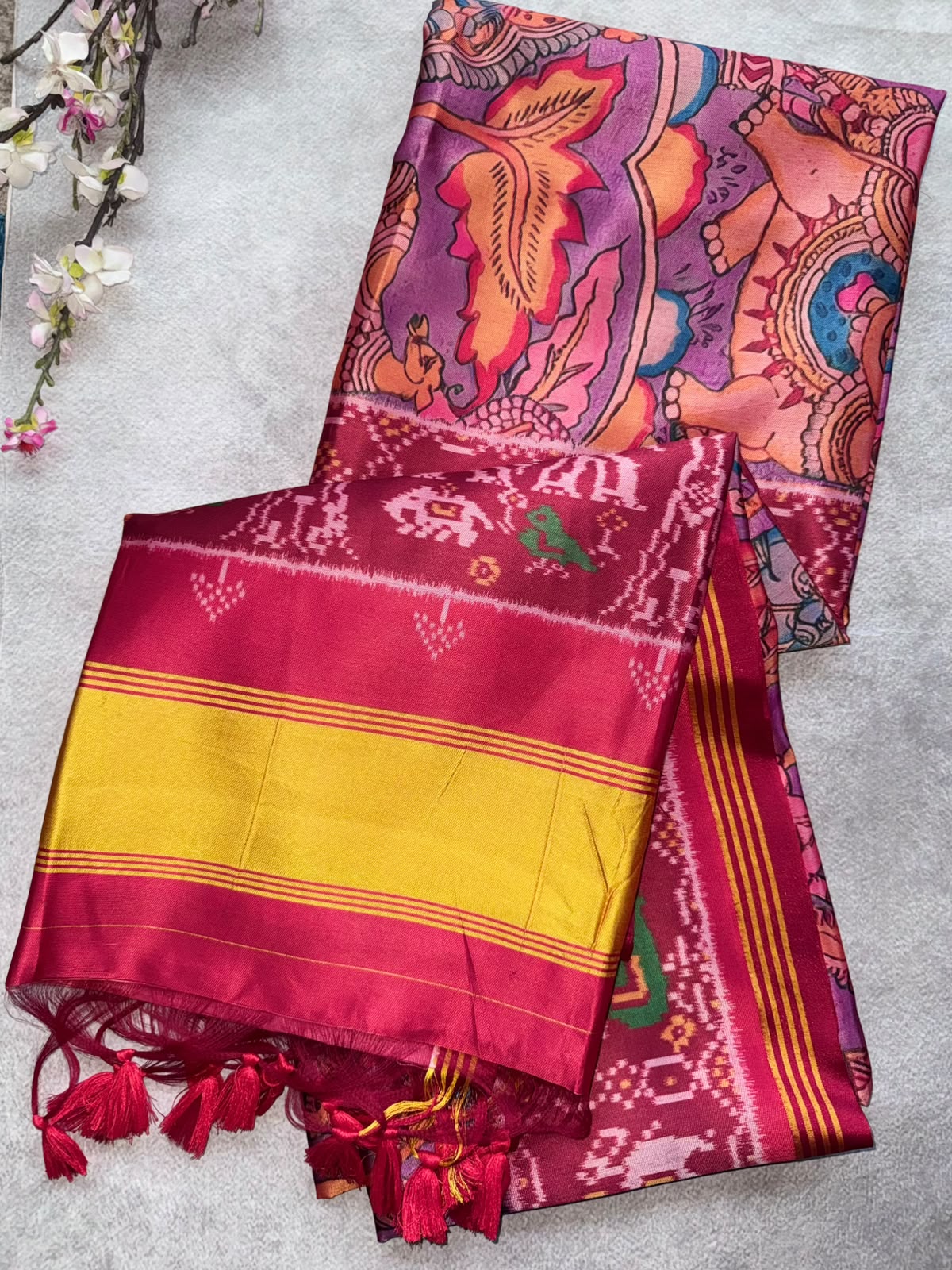 Lilac Semi Patola Saree 109