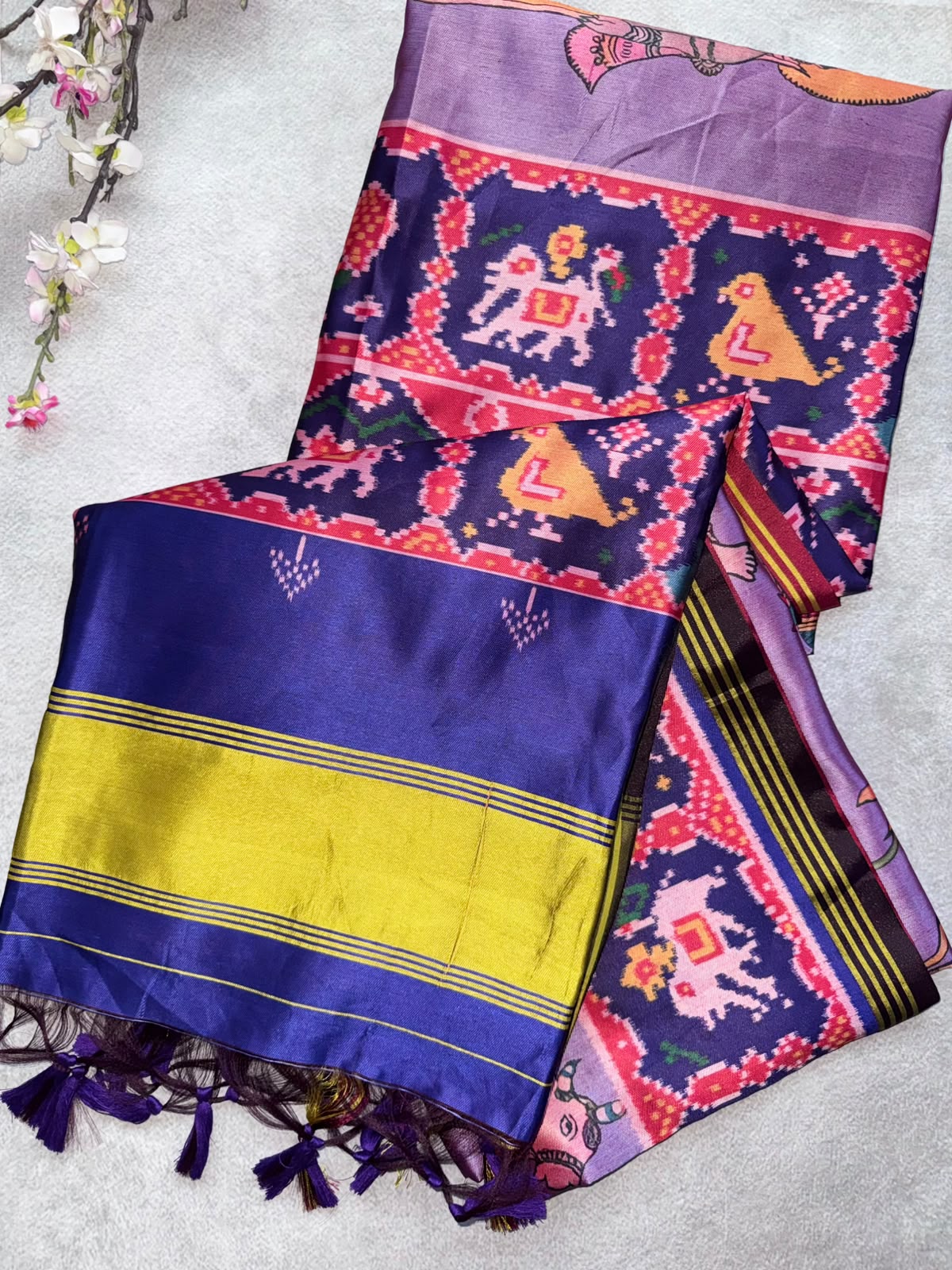 Lavender Semi Patola Saree 109