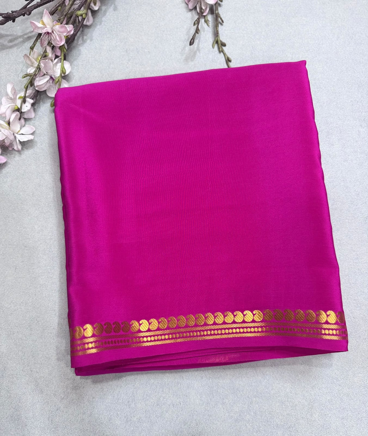 Pink Pure Zari Mysore Silk CSG Saree 110