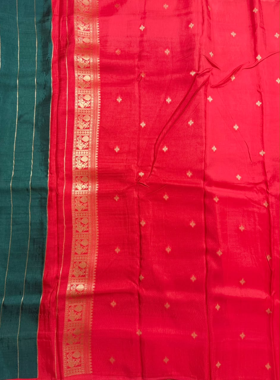 Bottle Green Dola Silk Saree 110