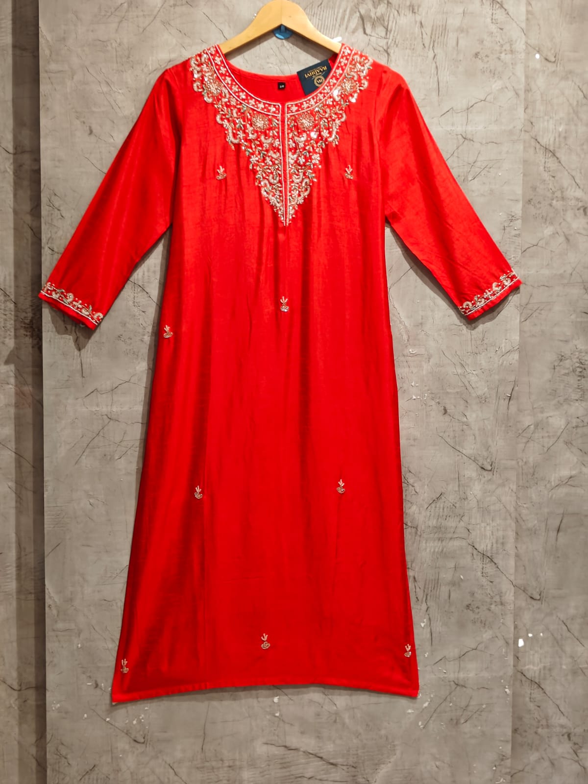 "RED"  straight fit Kurtha set