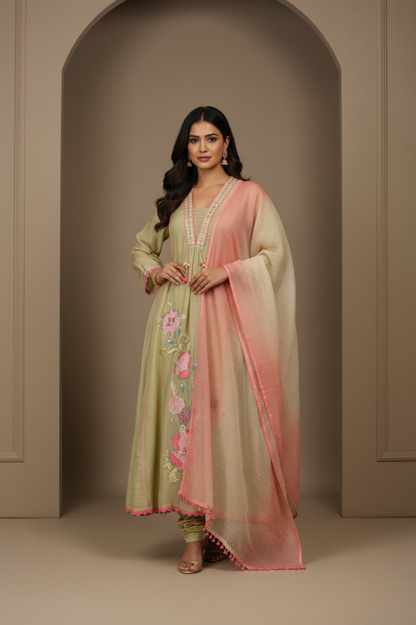 Cotton Anarkali Kurtha  151