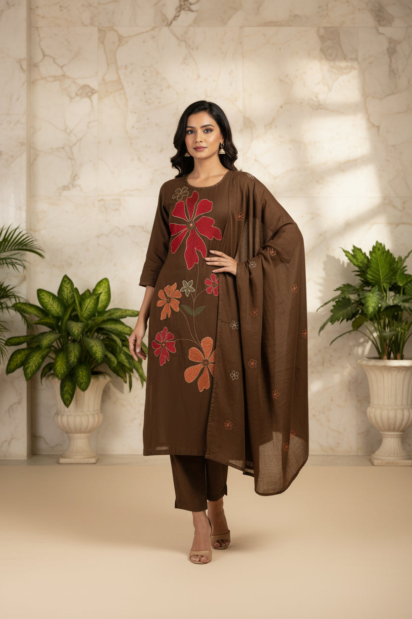 Cotton Kalamkari Print Anarkali Kurtha 389