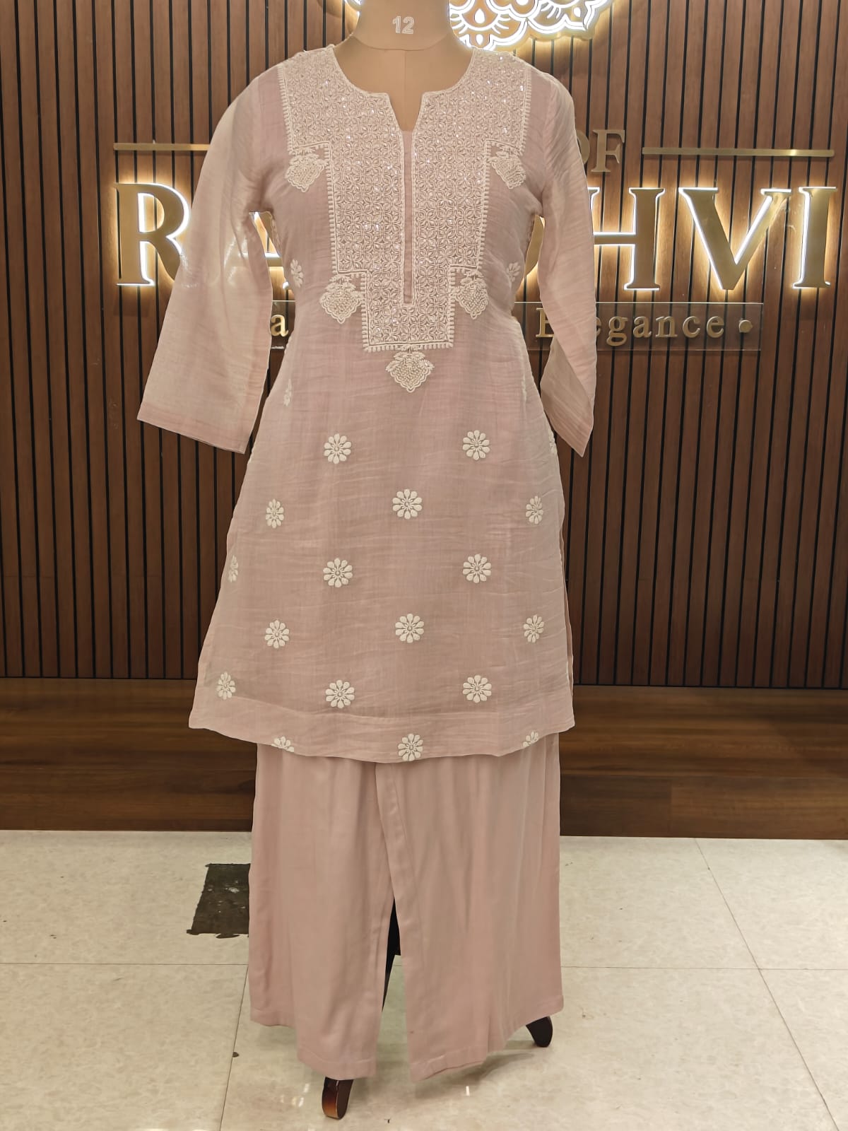 Grey Cotton Cord Set Kurtha 252