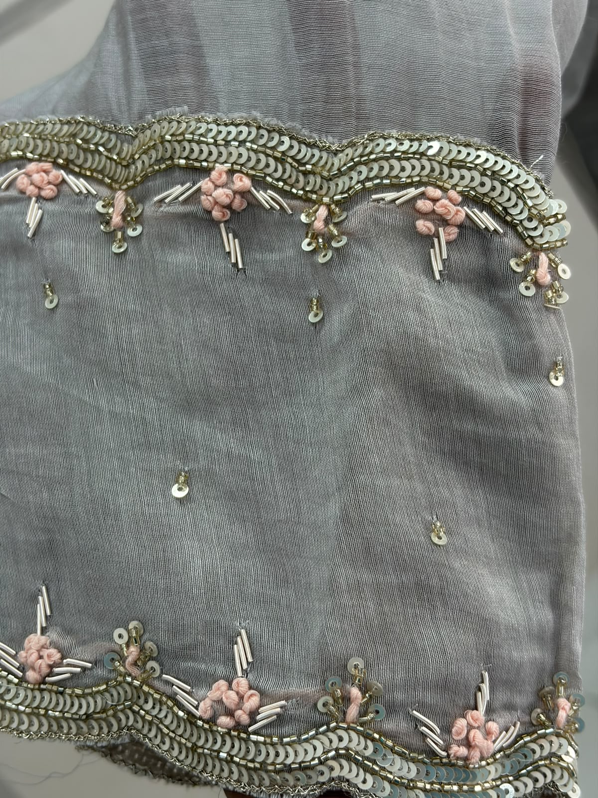 Grey Mul Chanderi  Airline Kurtha 898