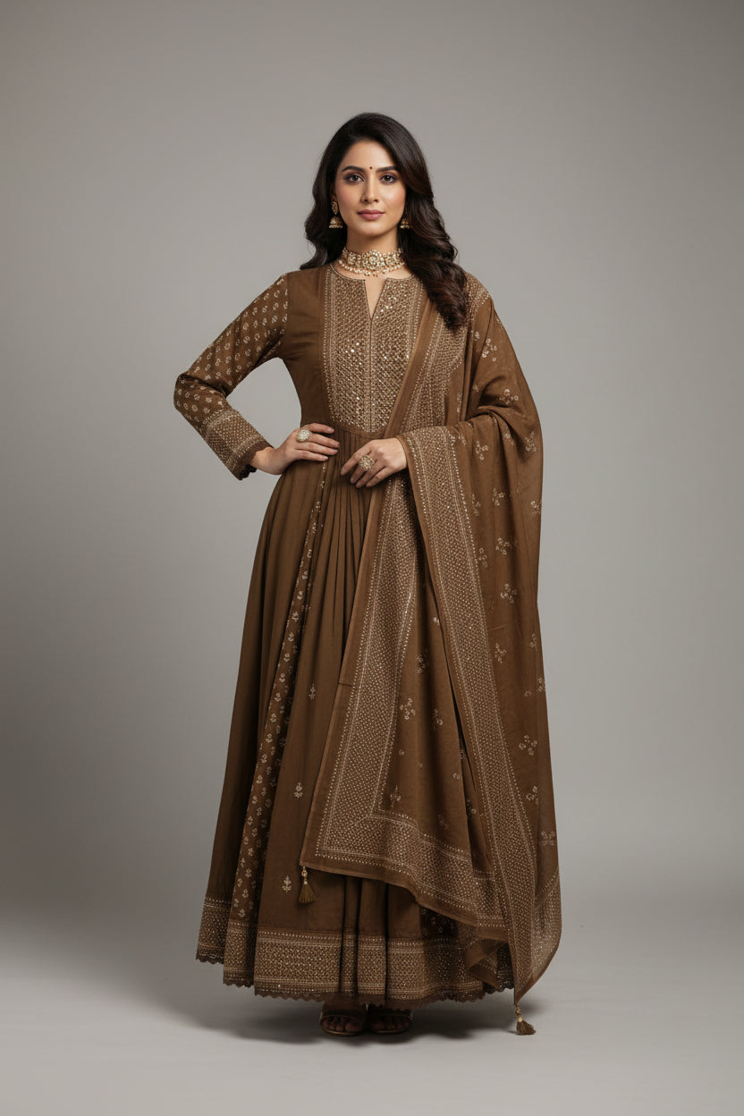 Cotton Anarkali Kurtha  151