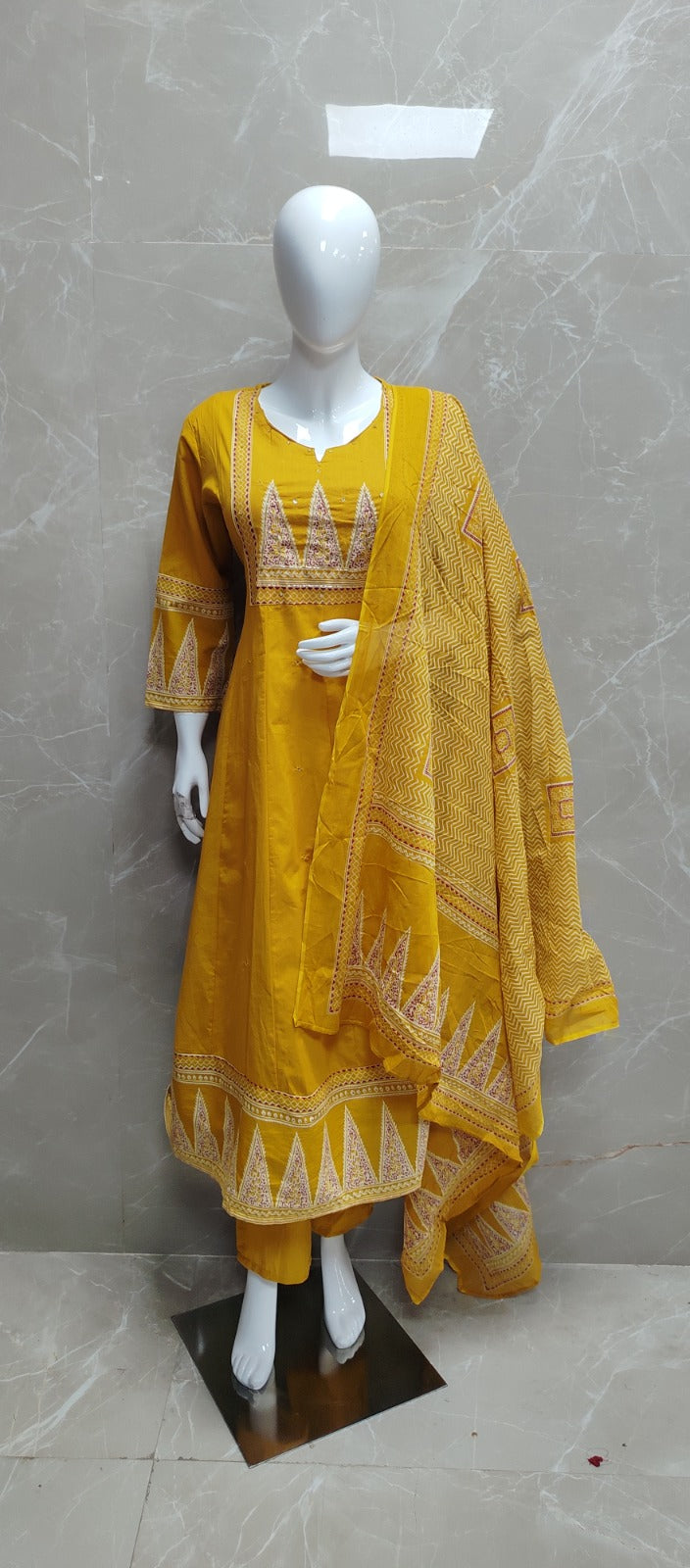 Cotton Cotton Block Print Airline Kurtha 461