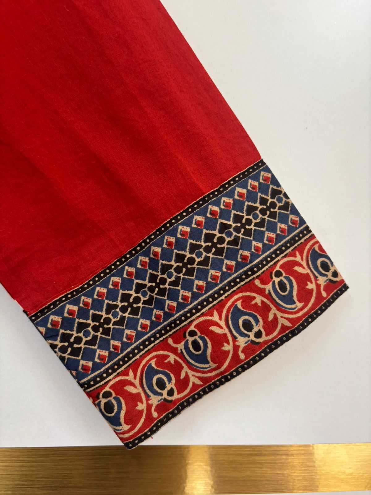 Maroon Cotton Thread Embroidery Airline Kurtha
