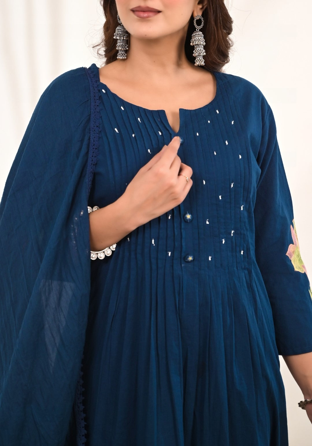 Newy Blue Mul Cotton  Kurtha 202