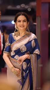 Nitha ambani blue pure Kathan 105 saree
