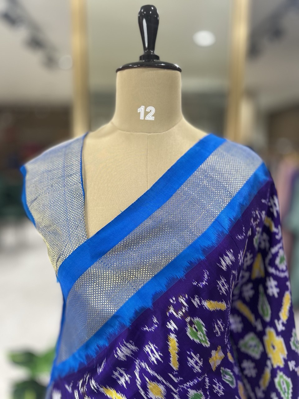 Purple Ikkat pochampalli-08 pure silk saree