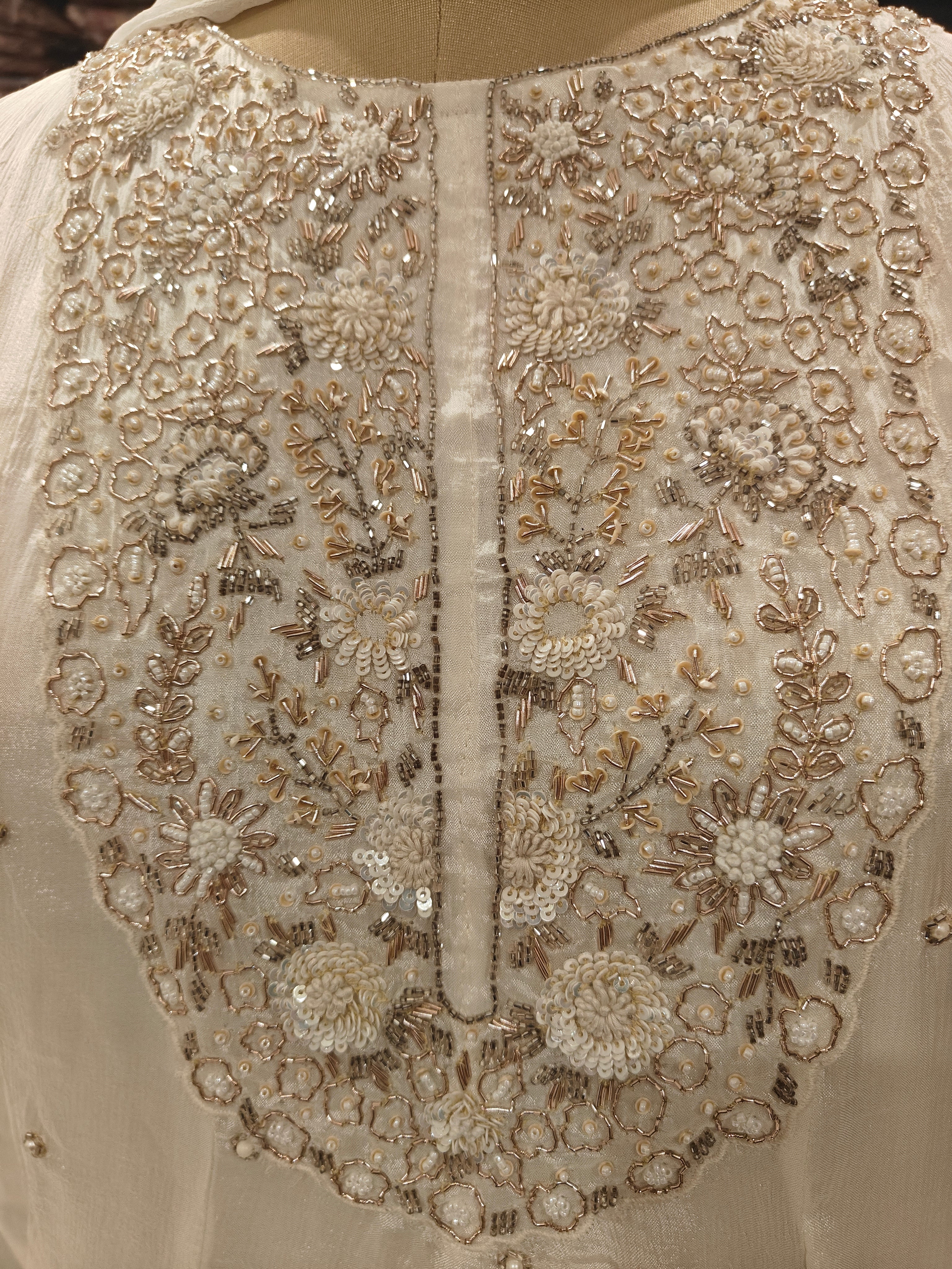 Whits Anarkali Chinnon Hand Embroidery Kurtha 567